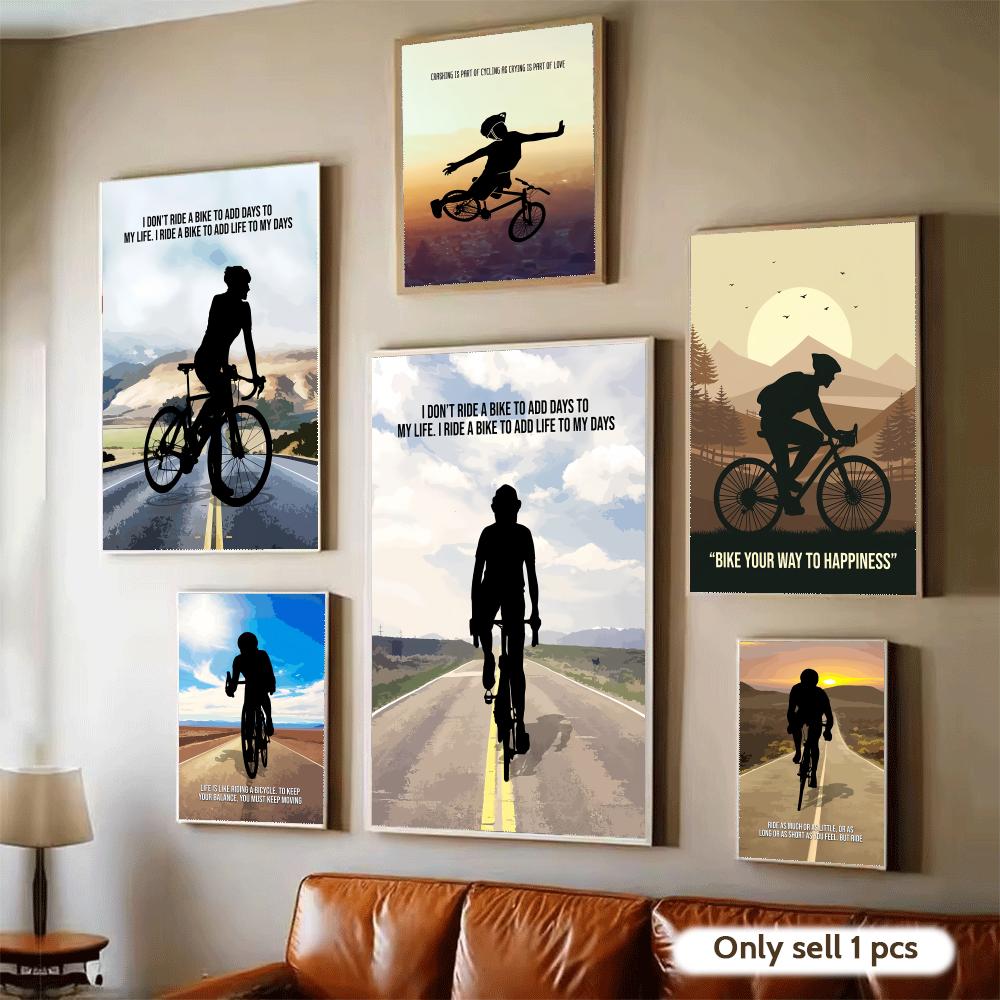 Cycling Quote - Pôster de Arte com Citação Motivacional