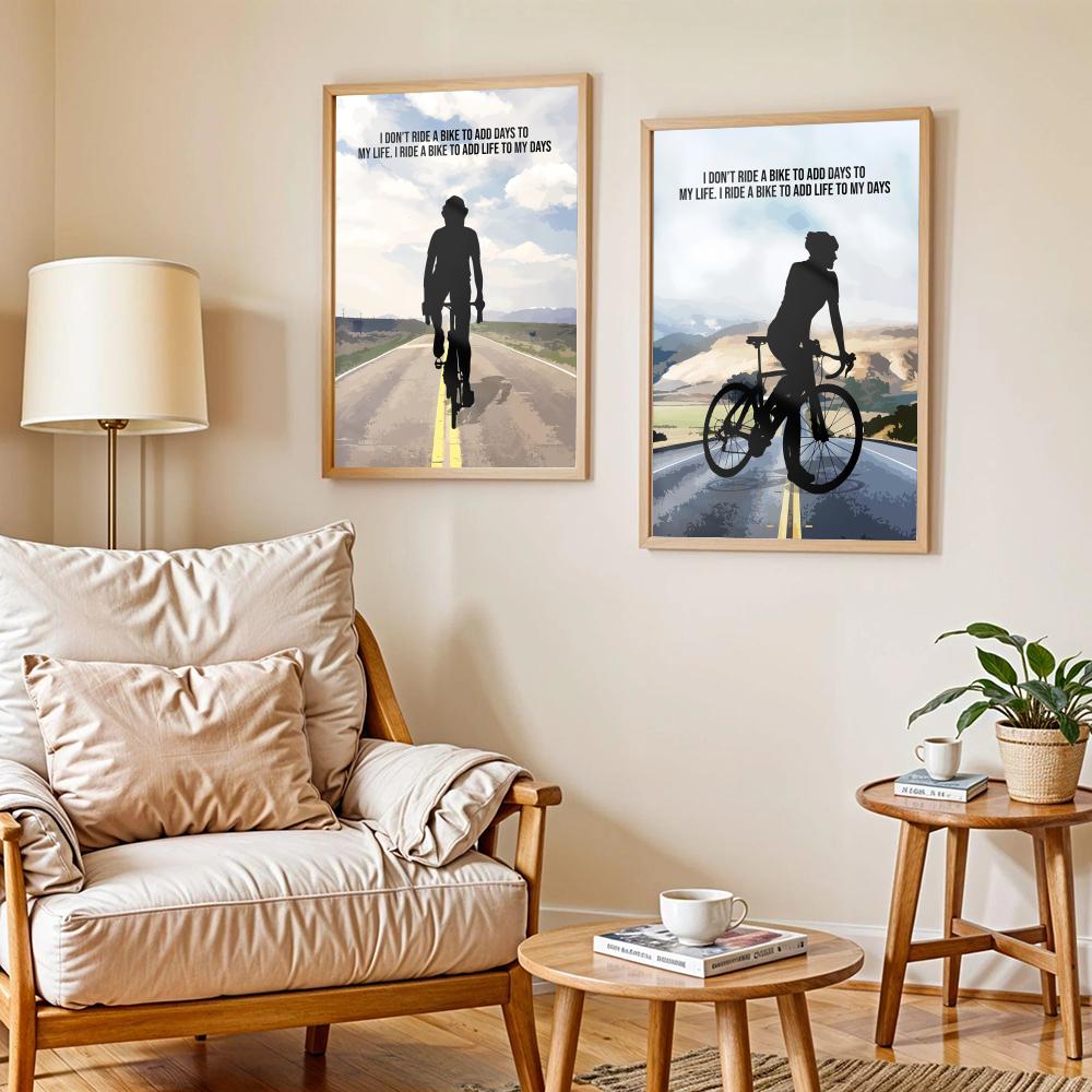 Pôster de Arte com Citação Mot - Cycling Quote avaliação e preço