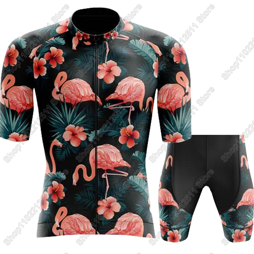 2025 flamingo conjunto camisa  - Cycling Commuter Clothing avaliação e preço
